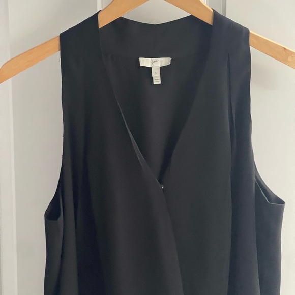 JOIE Naya B Silk Halter Blouse Elegant Black Sleeveless Women Top Criss Cross Sm - Picture 3 of 7